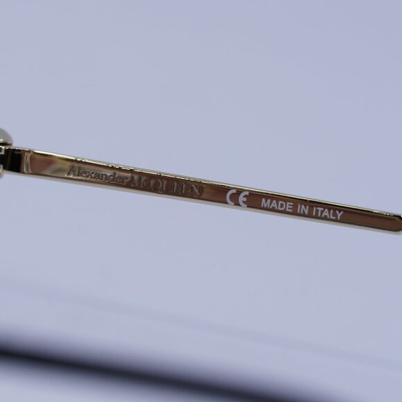 Alexander McQueen AM0260O 001 Eyeglasses Gold 61mm Aviator Frame - Picture 7 of 10